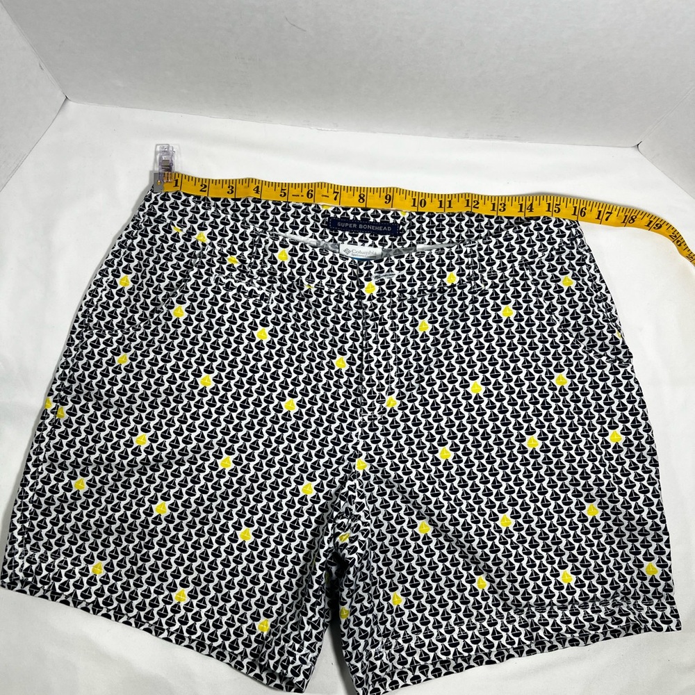 Columbia Black and Yellow Geometric Swim Shorts